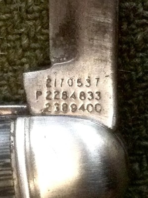 The Secondary Blade Front Tang Stamp.