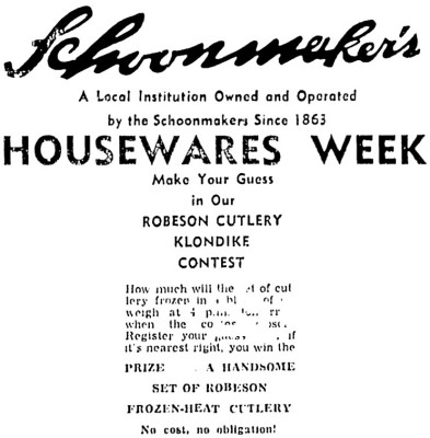 Robeson Frozen-Heat Cutlery Mentioned.