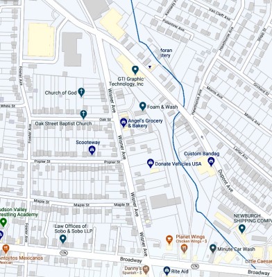 Picture #6.<br />Modern Day Street Map Of BROADWAY And WISNER AVENUE Area.
