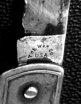 The Main Blade Front Tang Stamp.<br />"THE W &amp; H CO (over) USA (over) NEWARK, NJ"