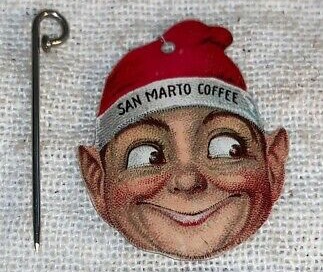 San Marto Coffee Advertising Pin.