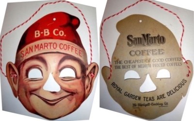 San Marto Coffee Advertising Mask.