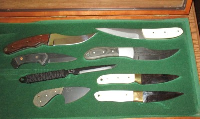 These knives all found new homes. The one on the top right has stayed in the family.