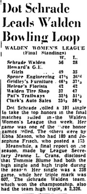Dorothy "Dot" Schrade Mentioned.