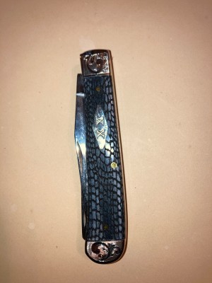 Case xx grey bone (alligator skin )