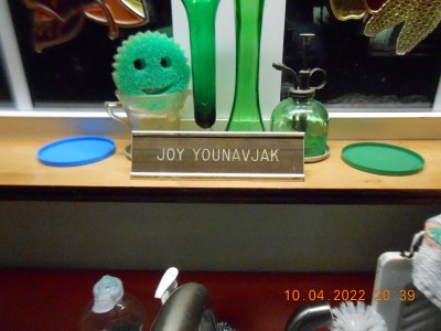 The 77OT has been stored behind Miss Joy's name plate for many years.