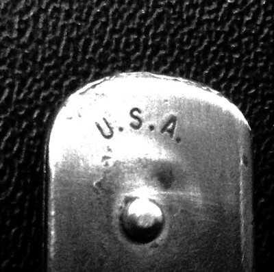 This "U.S.A." Stamp, On A Different Pocket <br />Knife, Should Be On The Handle, But It Isn't.