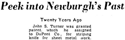 Twenty Years Ago Would Make It October, 1933.
