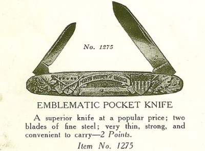 The Picture Or Illustration Of The Pocket Knife <br />From The Modern Woodmen Premium Book.