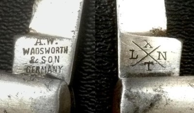 Left - The Main Blade Front Tang Stamp.<br />Right - The Main Blade Back Tang Stamp.