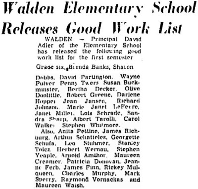 Lois Schrade Mentioned.<br />Grades List Edited Down.