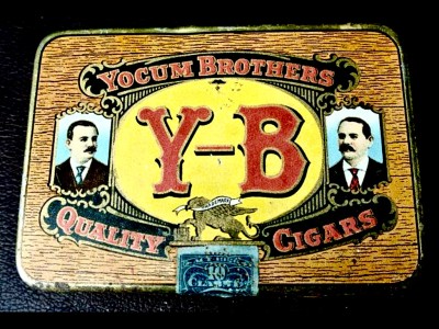 A YOCUM BROTHERS, NOT Young Brothers, Cigar Box.