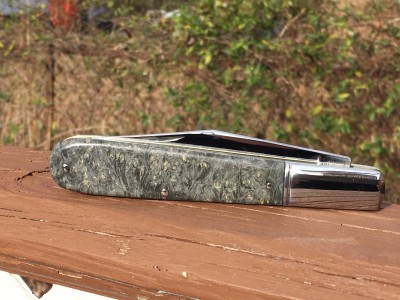 Camillus #9 with stabilized, dyed box elder wood scales