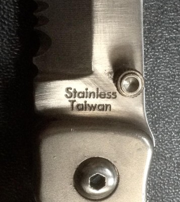 The Main Blade Front Tang Stamp.