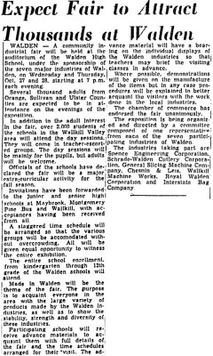 Schrade Walden Cutlery Corporation Mentioned-<br />See Picture #10-September 29, 1954.