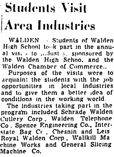 Schrade Walden Cutlery Corporation Mentioned.