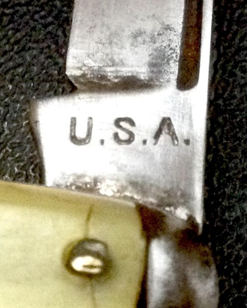 The Main Blade Front Tang Stamp.