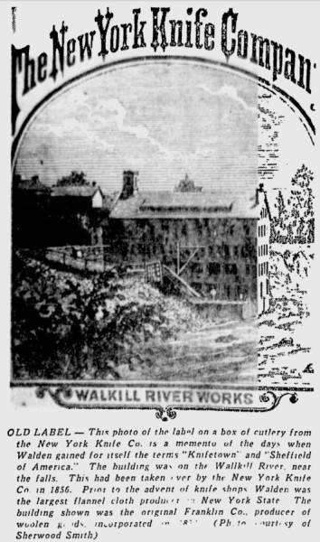 New York Knife Company-Walkill River Works Mentioned.