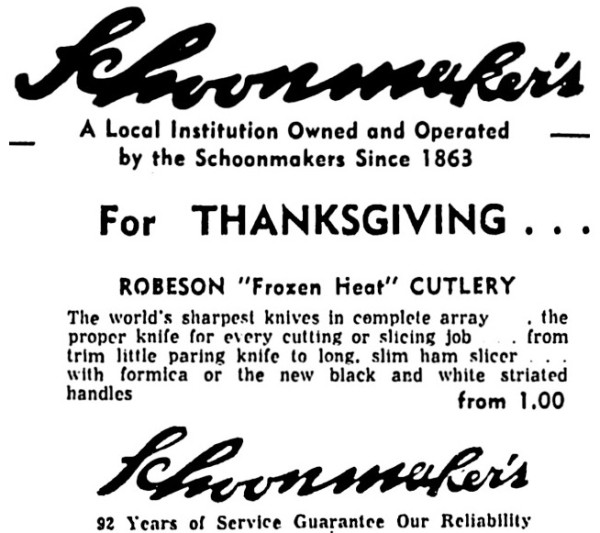 ROBESON &quot;Frozen Heat&quot; CUTLERY Ad.