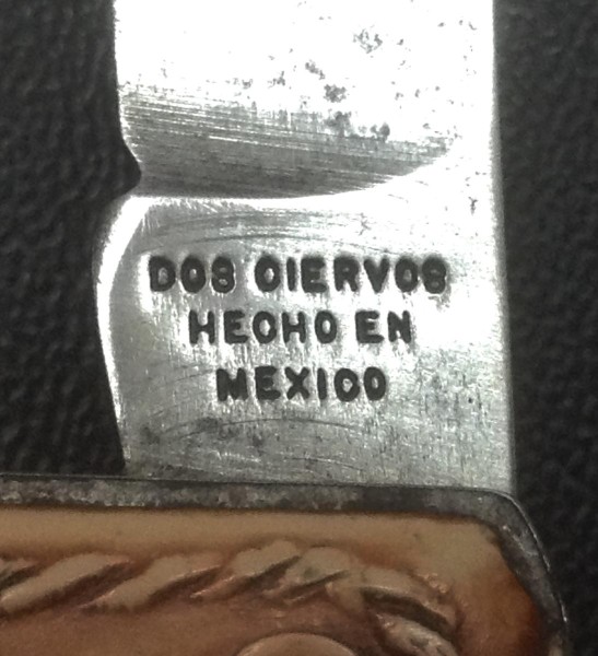 The Main Blade Front Tang Stamp.