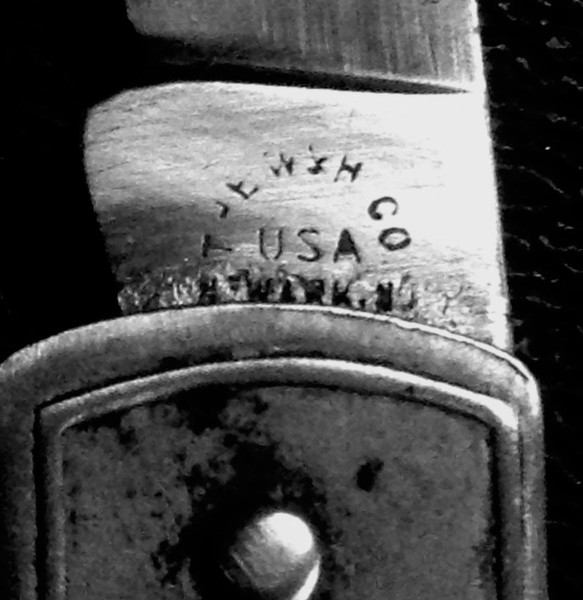 The Main Blade Front Tang Stamp.