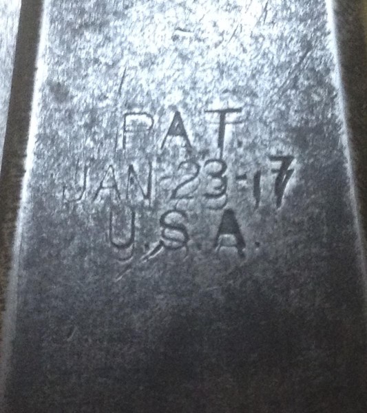 The Patent Date Handle Stamp.