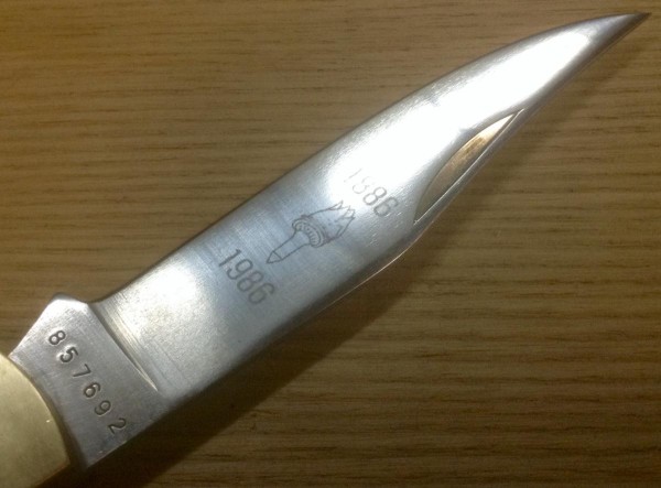 The Main Blade Etch.