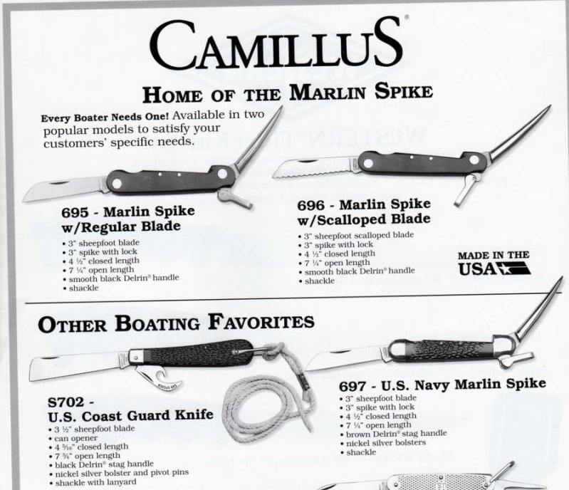 Camillus sales literature