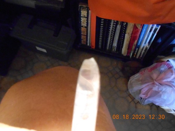Ding on the end of the pen blade