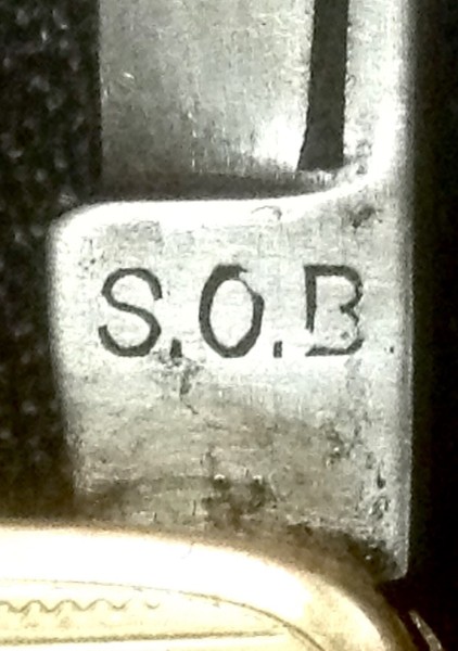 The Main Blade Front Tang Stamp.