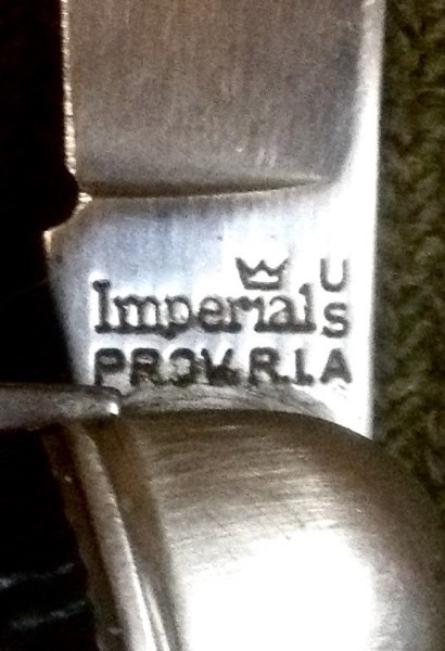 The Main Blade Front Tang Stamp.
