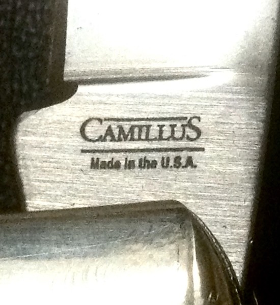The Main Blade Front Tang Etch.