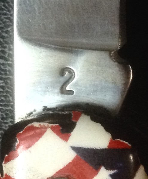 The Main Blade Back Tang Stamp.<br />CAMILLUS 907F-&quot;Ol' Glory&quot; Series<br />Pocket Knife #26.