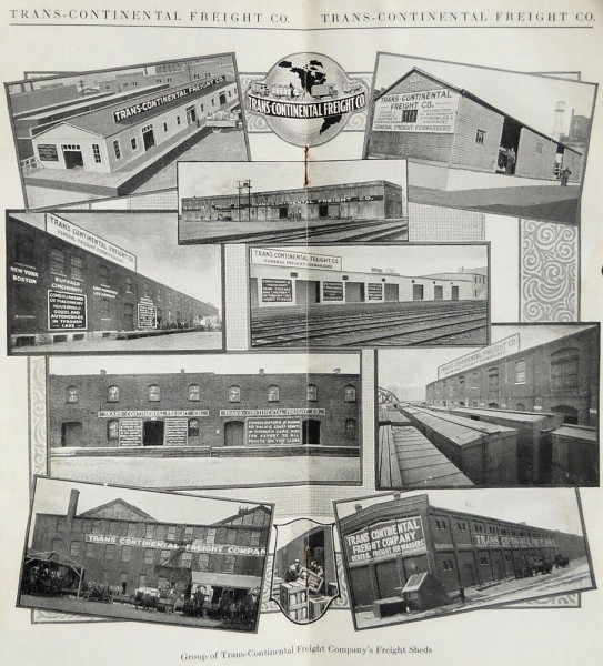 Group Of Trans-Continental Freight Company's Freight Sheds. Circa ?
