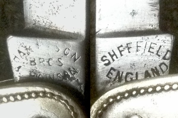 Left - The Main Blade Front Tang Stamp.<br />Right - The Main Blade Back Tang Stamp.