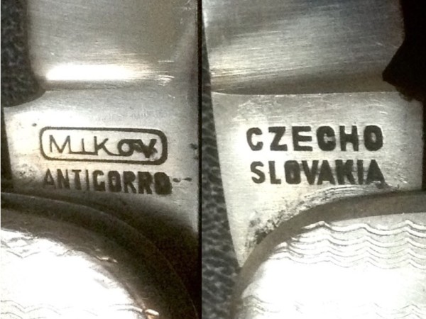 Left - The Main Blade Front Tang Stamp.<br />Right - The Main Blade Back Tang Stamp.