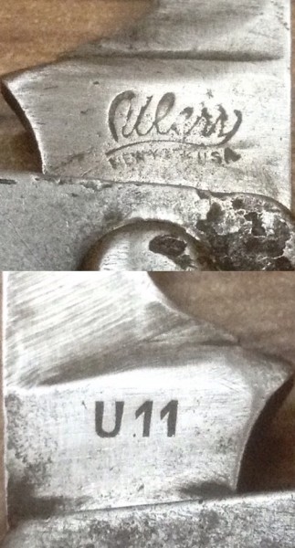 Top - The Main Blade Front Tang Stamp.<br />Bottom - The Main Blade Back Tang Stamp.