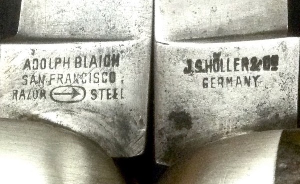 Left - The Main Blade Front Tang Stamp.<br />Right - The Main Blade Back Tang Stamp.