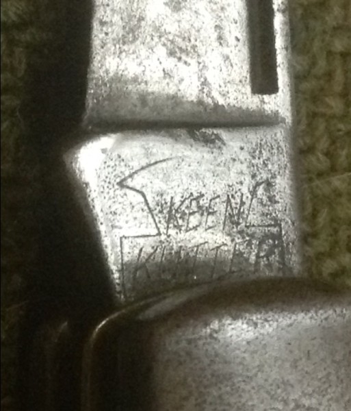 The Main Blade Front Tang Stamp.