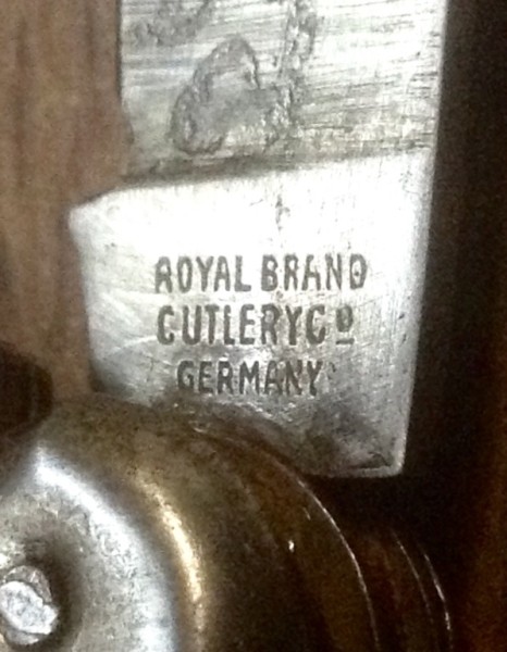 The Main Blade Front Tang Stamp.