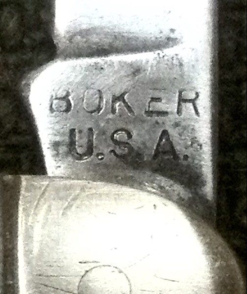 The Main Blade Front Tang Stamp.