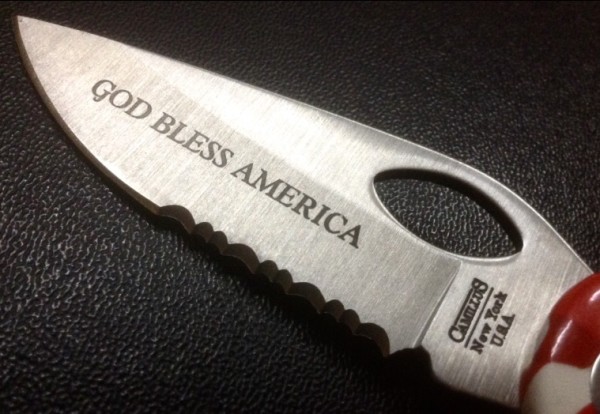 The Main Blade Etch.<br />CAMILLUS 903SF-&quot;Ol' Glory&quot; Series<br />Pocket Knife #33.