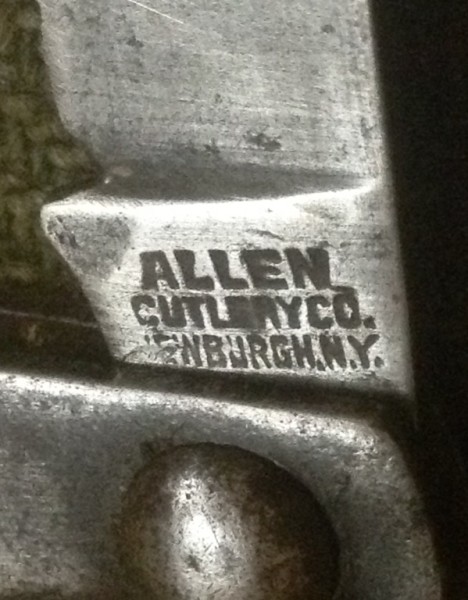The Main Blade Front Tang Stamp.