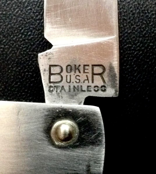 The Knife Front Tang Stamp.<br />The Can Opener And The Cap Lifter Or Bottle Opener <br />Have The Same Stamp, WITHOUT The "STAINLESS."<br />The Spoon Is Stamped, "STAINLESS BY WALLACE."