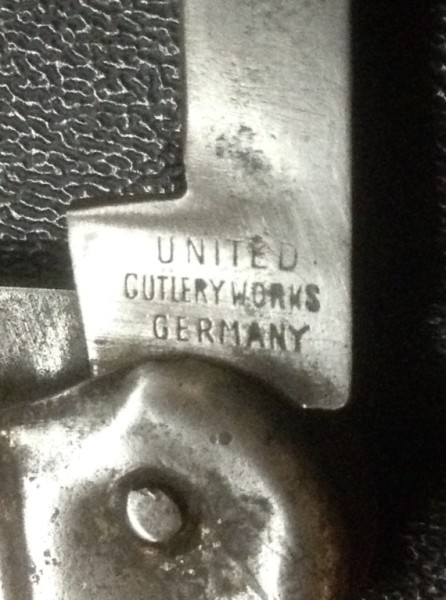 The Secondary Blade Front Tang Stamp.
