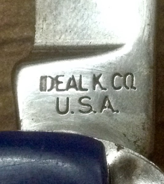 The Main Blade Front Tang Stamp.