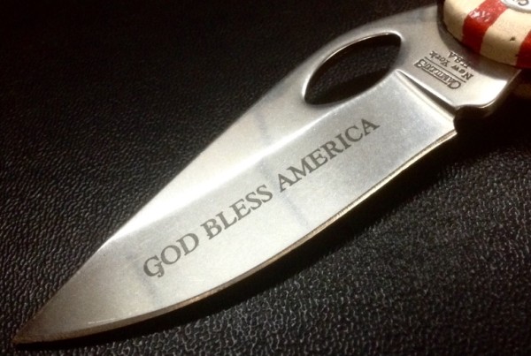 The Main Blade Etch.<br />CAMILLUS 903F-&quot;Ol' Glory&quot; Series<br />Pocket Knife #35.