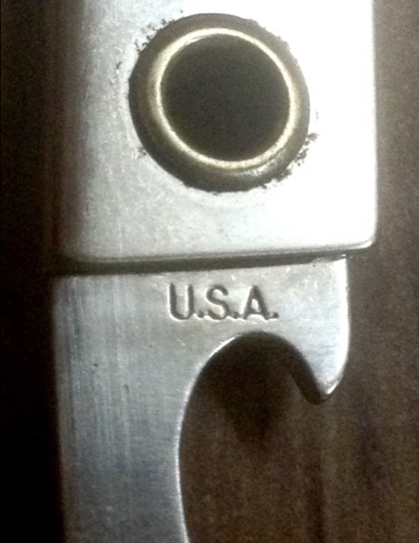 The Cap Lifter Or Bottle Opener Front Tang Stamp.