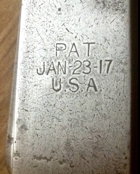 The Patent Date Handle Stamp.