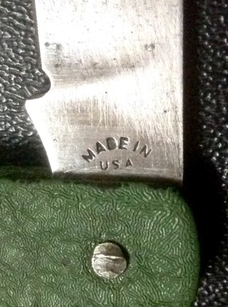 The Main Blade Front Tang Stamp.